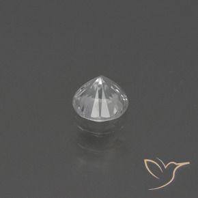 0.48カラットの天然ホワイトサファイア、ラウンド、VS