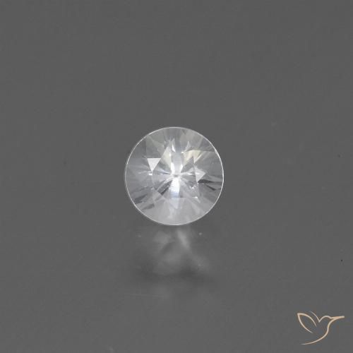 0.43ct 天然 ホワイト サファイア, ラウンド, VS