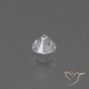 0.43カラットの天然ホワイトサファイア、ラウンド、VS