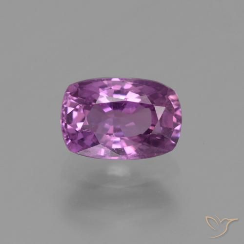 1.59ct 天然 ミディアムパープル サファイア, クッション, VS