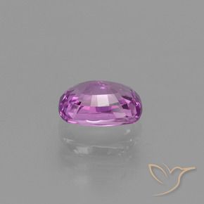 1.21カラットの天然ミディアムダークパープルサファイア、クッション、VS