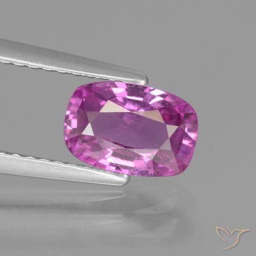 1.31ct 天然 ピンクがかったパープル サファイア, クッション, VS
