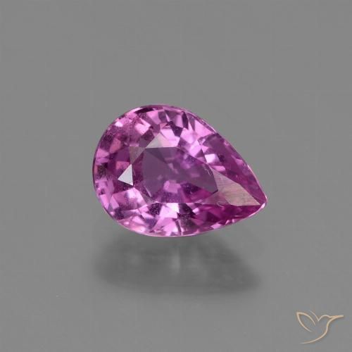 1.20ct 天然 ミディアムダークパープル サファイア, 洋梨の形, VS
