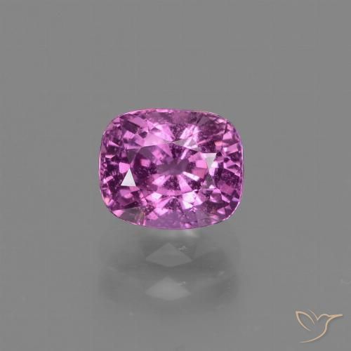 1.22ct 天然 深いピンクがかった紫 サファイア, クッション, VS-SI