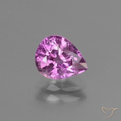 1.42ct 天然 ピンクがかったパープル サファイア, 洋梨の形, VS