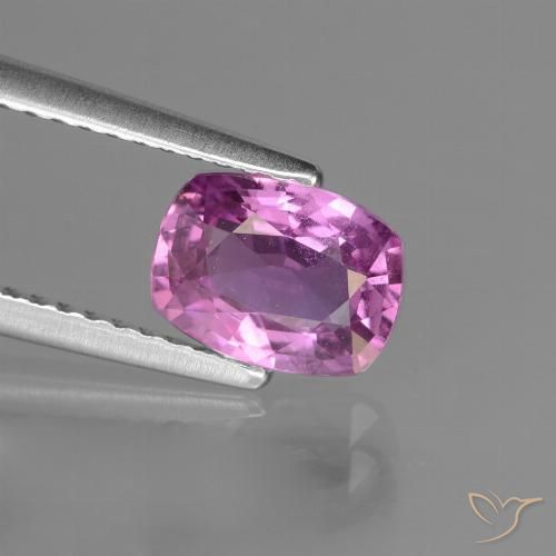 1.35ct 天然 ミディアムパープル サファイア, クッション, VS