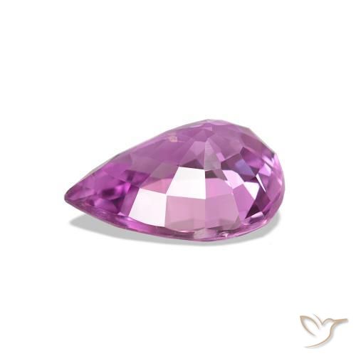 1.19カラットの天然Medium Dark-Purpleサファイア、洋梨の形、VS-SI