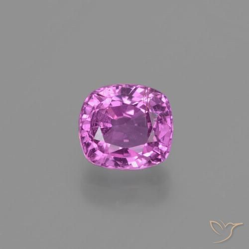 1.08ct 天然 ピンクがかったパープル サファイア, クッション, VS-SI