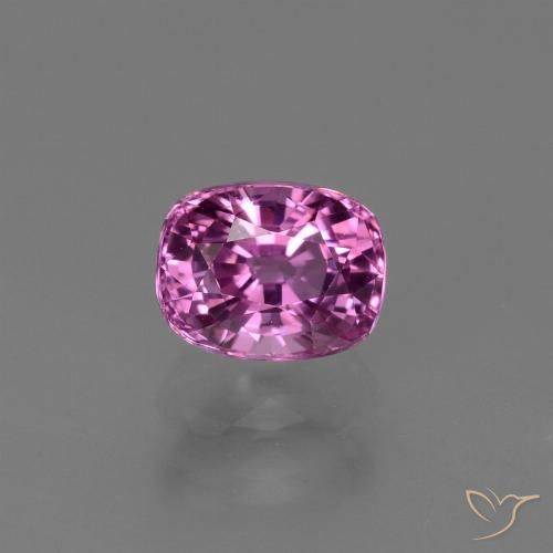 1.40ct 天然 ピンクがかったパープル サファイア, クッション, VS