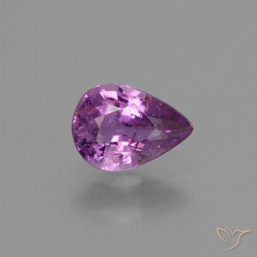 1.03ct 天然 バイオレットパープル サファイア, 洋梨の形, VS-SI