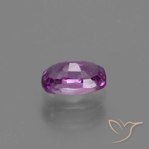 1.14カラットの天然ミディアムダークパープルサファイア、クッション、VS