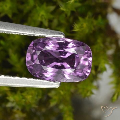 1.42ct 天然 ミディアムパープル サファイア, クッション, VS