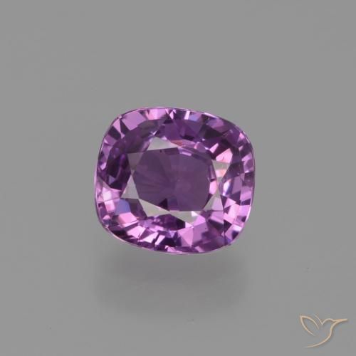 1.33ct 天然 ピンクがかったグレープ サファイア, クッション, VS