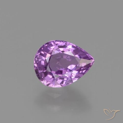 1.34ct 天然 ミディアムパープル サファイア, 洋梨の形, VS