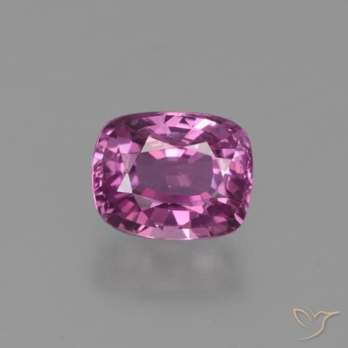1.22ct 天然 ミディアムダークパープル サファイア, クッション, VVS-VS