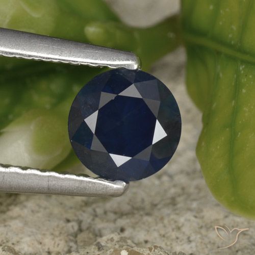 0.61ct 天然 ディープブルー サファイア, ラウンド, VS