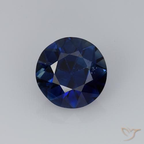0.76ct 天然 トワイライトブルー サファイア, ラウンド, VS