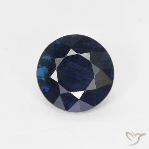 0.62ct 天然 トワイライトブルー サファイア, ラウンド, VS