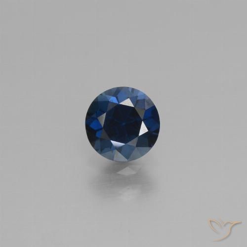 0.79ct 天然 トワイライトブルー サファイア, ラウンド, VS