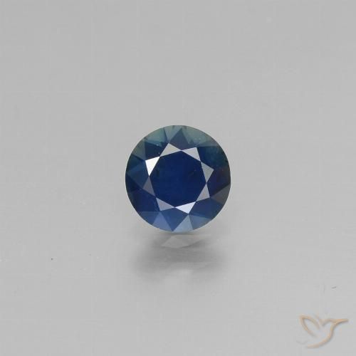 0.70ct 天然 ミッドナイトブルー サファイア, ラウンド, VS