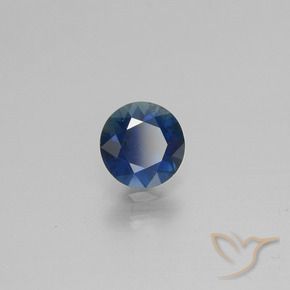 0.70カラットの天然ミッドナイトブルーサファイア、ラウンド、VS