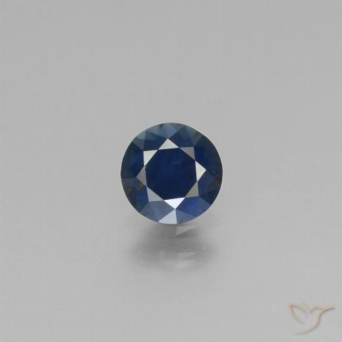 0.69ct 天然 ロイヤルブルー サファイア, ラウンド, VS