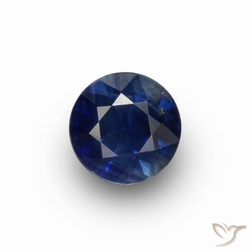0.67ct 天然 トワイライトブルー サファイア, ラウンド, VS