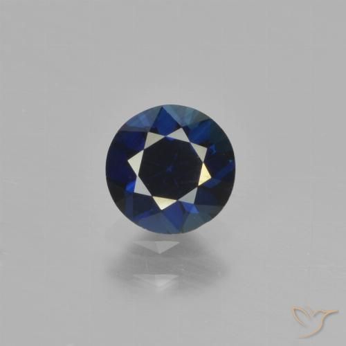 0.78ct 天然 トワイライトブルー サファイア, ラウンド, VVS-VS