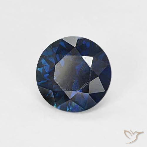 0.65ct 天然 ミッドナイトブルー サファイア, ラウンド, VVS-VS