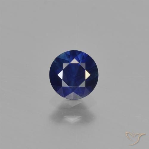 0.56ct 天然 トワイライトブルー サファイア, ラウンド, VS