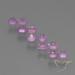 Shop natural 1.56ct 薄いロイヤルパープルピンク サファイア gems, 八角形 / エメラルドカット, from タンザニア at GemSelect. In stock, global shipping!