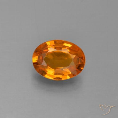 1.33ct 天然 鮮やかなオレンジ サファイア, 楕円形, VS-SI