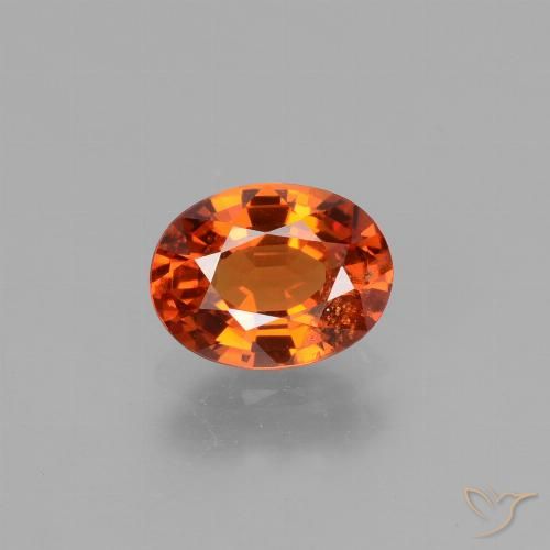 1.54ct 天然 ファイアオレンジ サファイア, 楕円形, VS