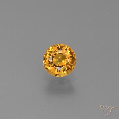 0.73ct 天然 ゴールド サファイア, ラウンド, VVS-VS