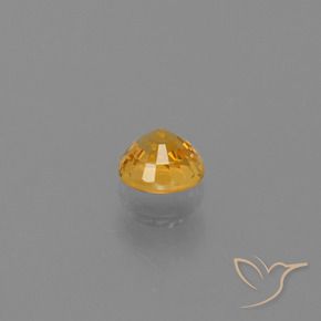 0.73カラットの天然ゴールドサファイア、ラウンド、VVS-VS