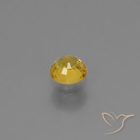 0.66カラットの天然ゴールドサファイア、ラウンド、VVS-VS