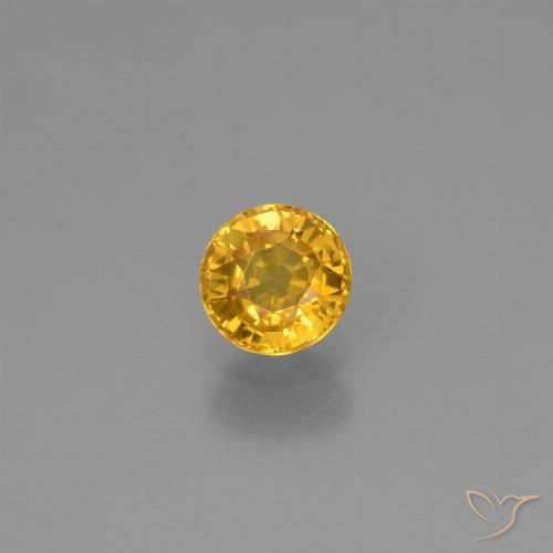 0.64ct 天然 ゴールド サファイア, ラウンド, VVS-VS
