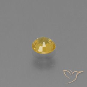 0.65カラットの天然ゴールドサファイア、ラウンド、VVS-VS