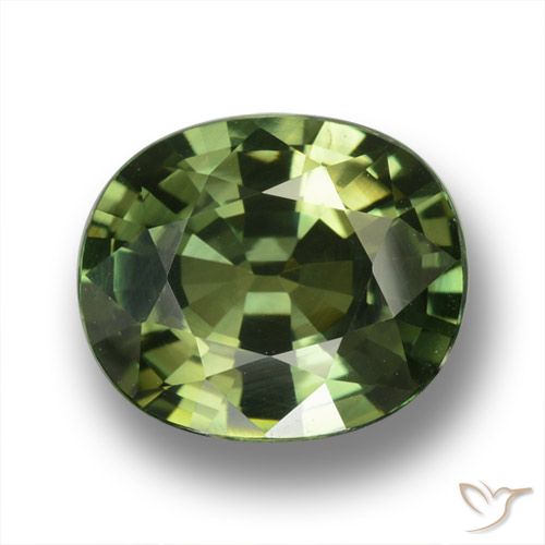 4.54ct 天然 ミディアムダークグリーン サファイア, 楕円形, VVS-VS