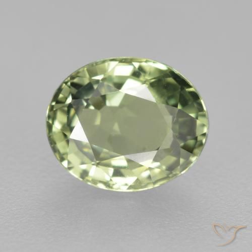 0.78ct 天然 ライトグリーン サファイア, 楕円形, VVS-VS