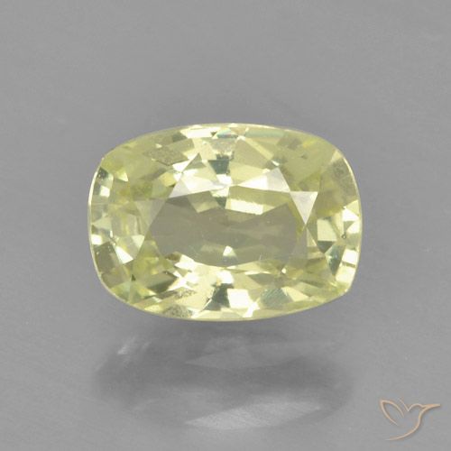 1.06ct 天然 レモンイエロー サファイア, クッション, VVS-VS