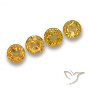 Shop natural 2.37ct 濃いゴールド サファイア gems, ラウンド, from タンザニア at GemSelect. In stock, global shipping!