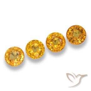 Shop natural 2.55ct 濃いゴールデンオレンジ サファイア gems, ラウンド, from タンザニア at GemSelect. In stock, global shipping!