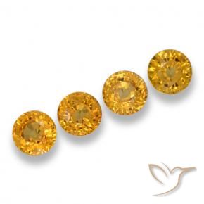 Shop natural 2.70ct 濃いゴールデンオレンジ サファイア gems, ラウンド, from タンザニア at GemSelect. In stock, global shipping!
