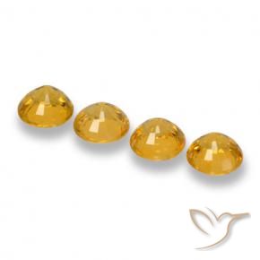 Shop natural 2.70ct 濃いゴールデンオレンジ サファイア gems, ラウンド, from タンザニア at GemSelect. In stock, global shipping!