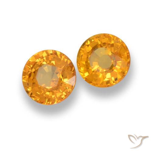 Shop natural 1.27ct 濃いオレンジゴールド サファイア gems, ラウンド, from タンザニア at GemSelect. In stock, global shipping!