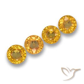 Shop natural 2.15ct 濃いゴールデンオレンジ サファイア gems, ラウンド, from タンザニア at GemSelect. In stock, global shipping!
