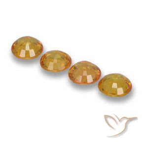 Shop natural 2.15ct 濃いゴールデンオレンジ サファイア gems, ラウンド, from タンザニア at GemSelect. In stock, global shipping!