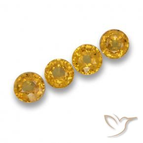 Shop natural 2.40ct 濃いゴールデンオレンジ サファイア gems, ラウンド, from タンザニア at GemSelect. In stock, global shipping!