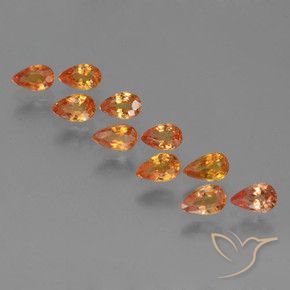 Shop natural 3.02ct 鮮やかなオレンジ サファイア gems, 洋梨の形, from タンザニア at GemSelect. In stock, global shipping!